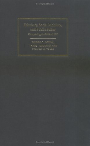 Ethnicity Social Mobility and Public Policy