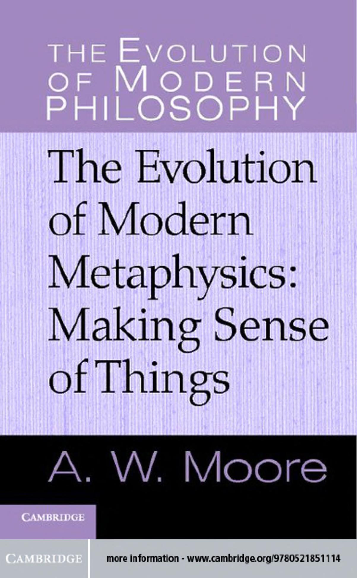 The Evolution of Modern Metaphysics