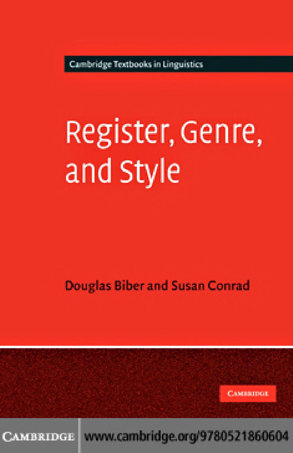 Register, Genre, and Style