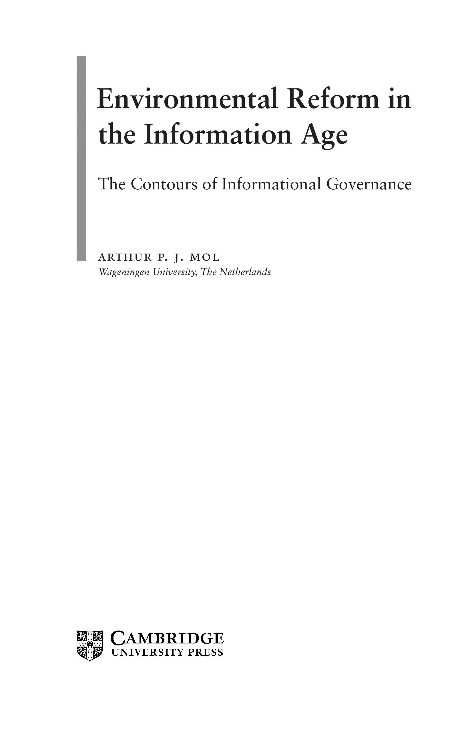 Environmental reform in the information age