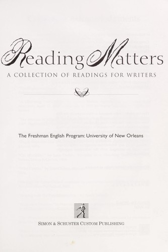 Reading Matters
