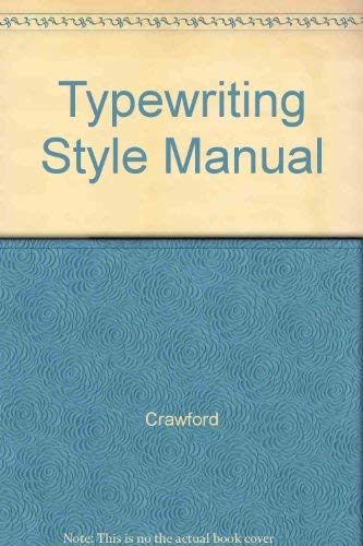 Typewriting Style Manual