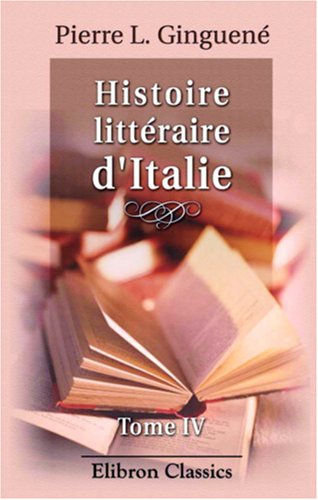 Histoire litteraire d Italie
