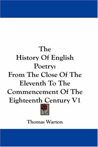 The History of English Poetry