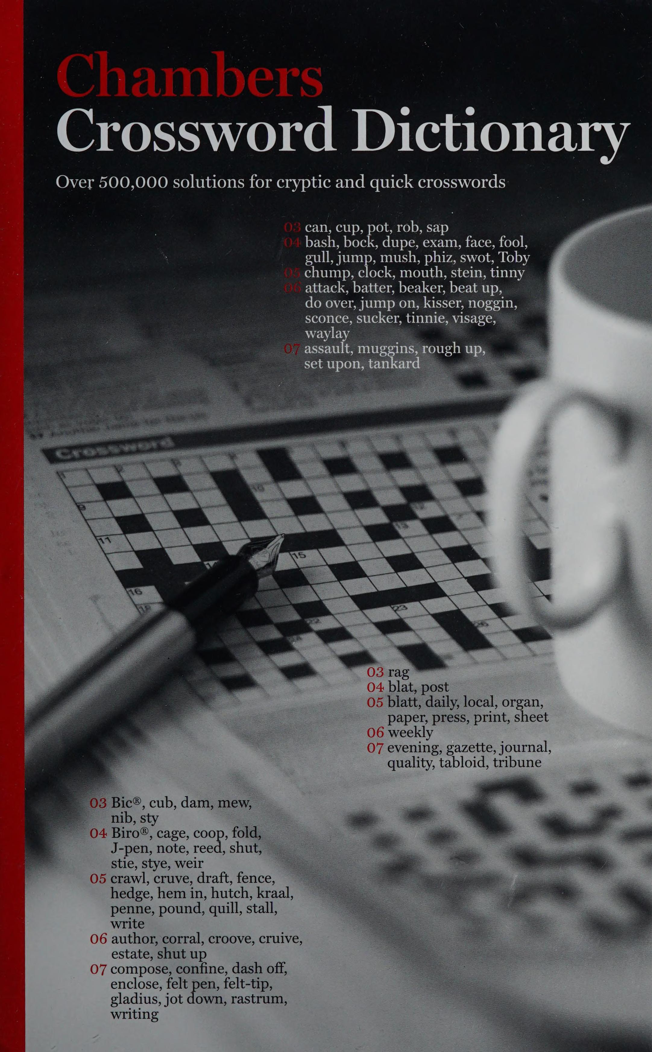 Chambers Crossword Dictionary
