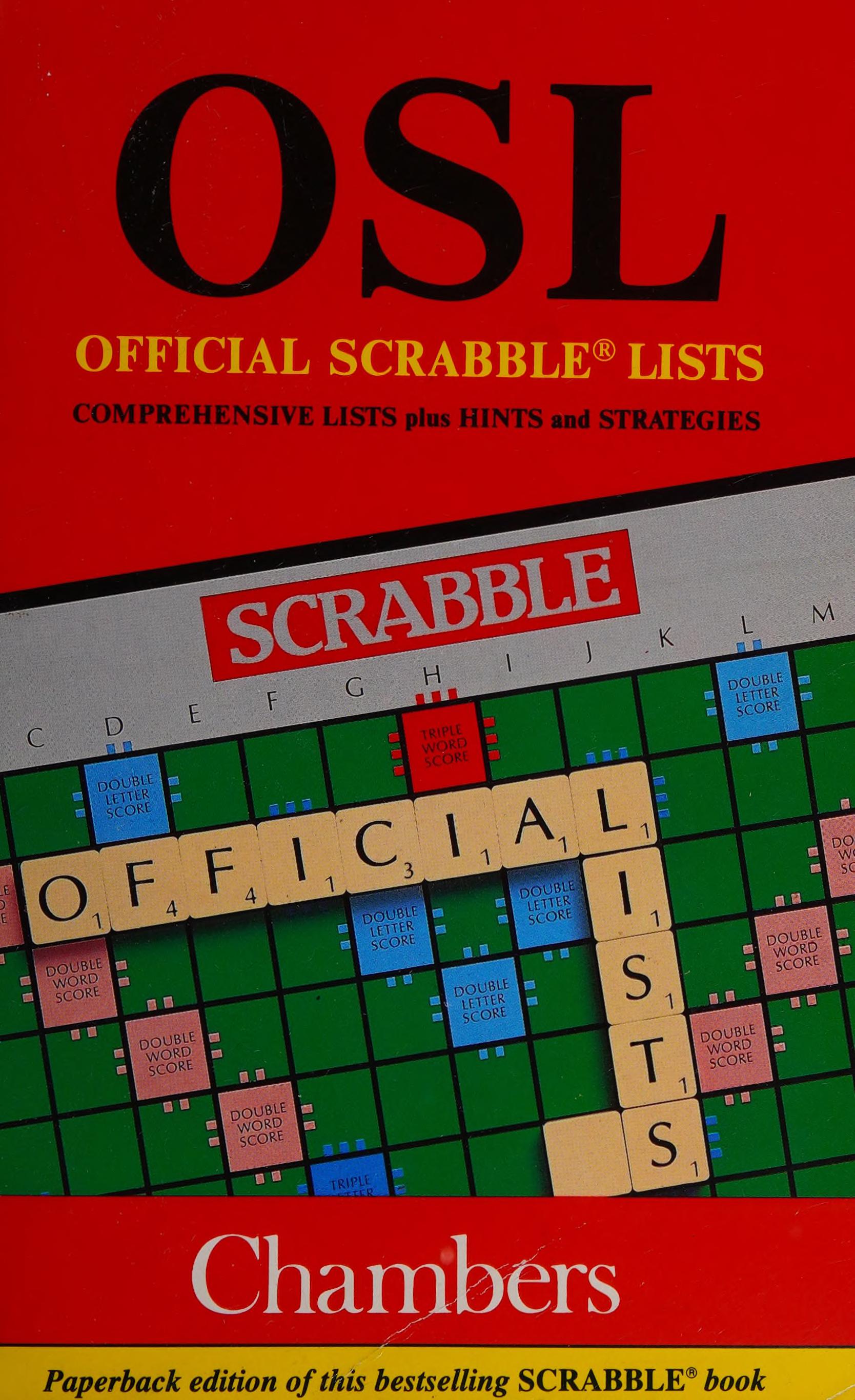 Chambers Official Scrabble Lists