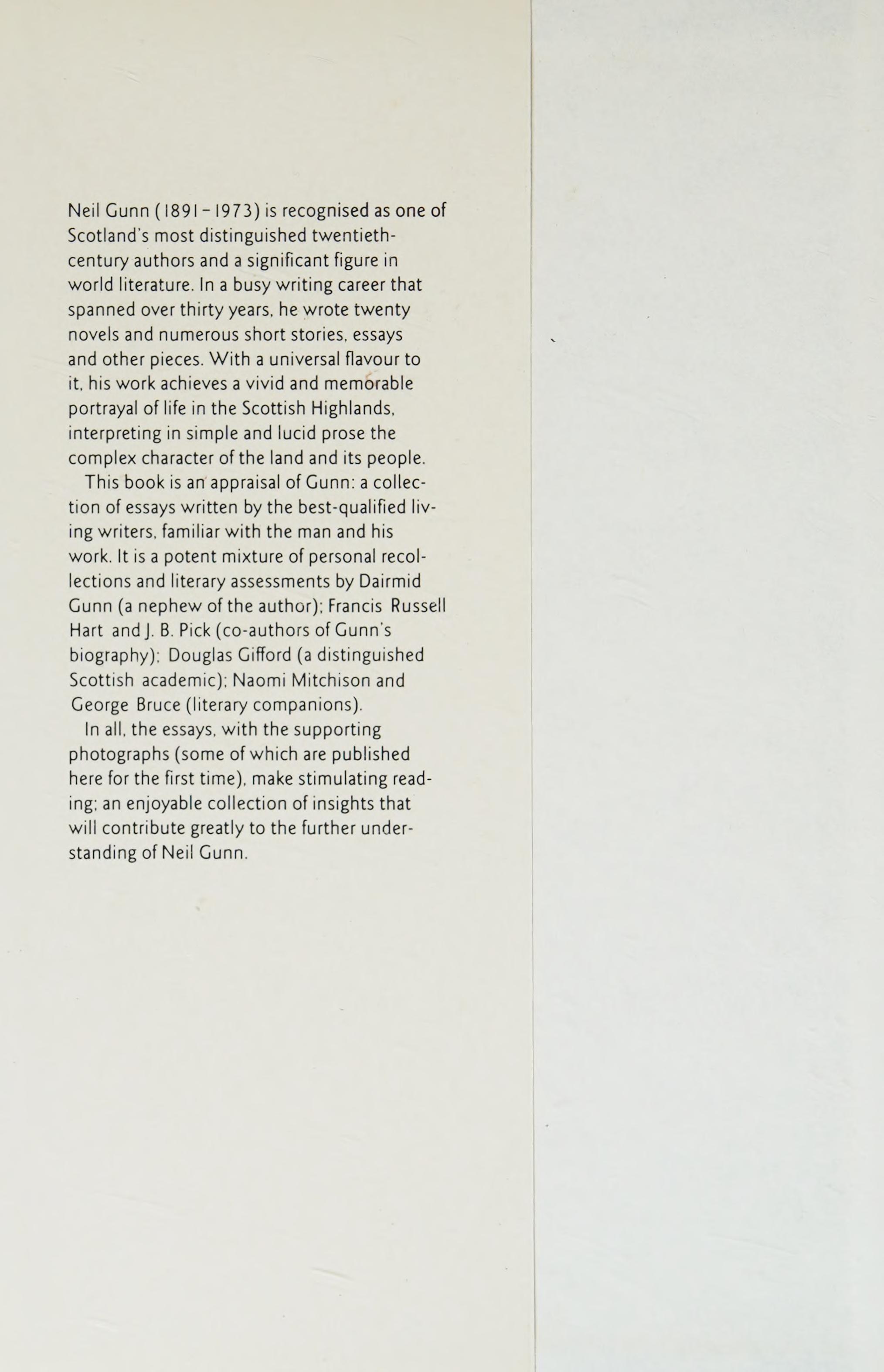 Neil Gunn'S Country: Essays In Celebration Of Neil Gunn
