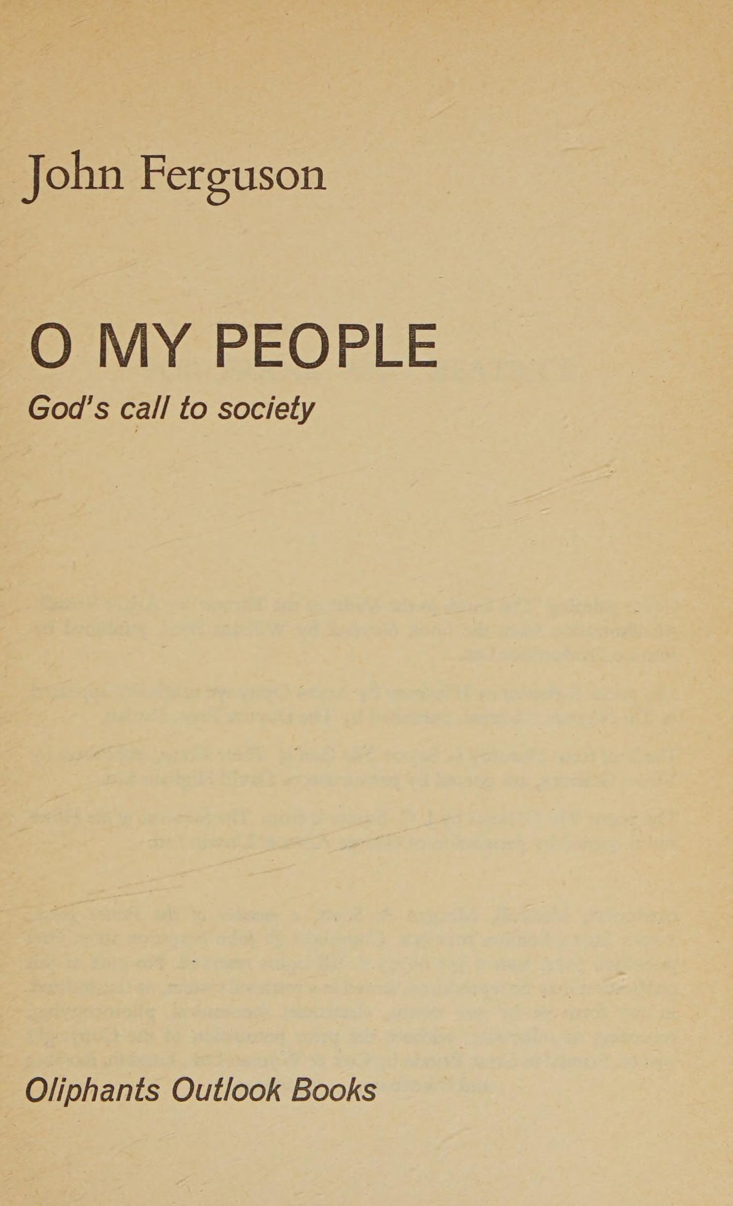 O My People