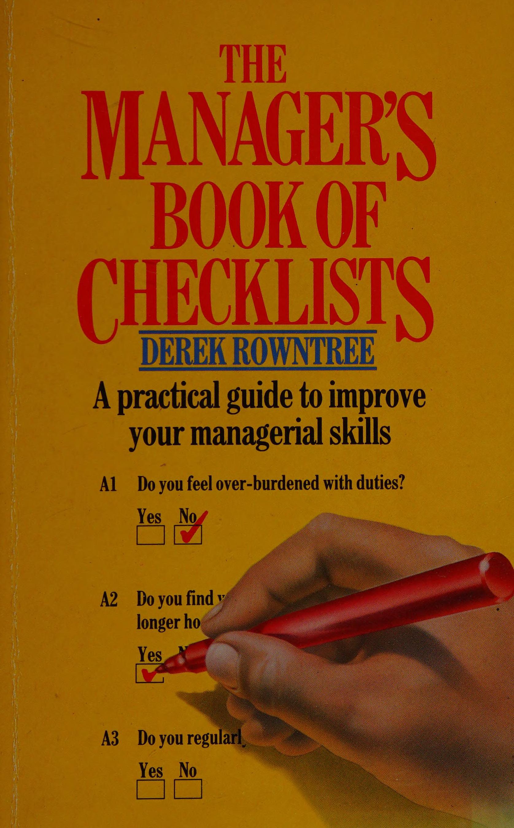 The Manager's Book of Checklists
