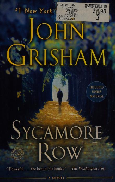Sycamore Row by John Grisham, ISBN 9780553393613