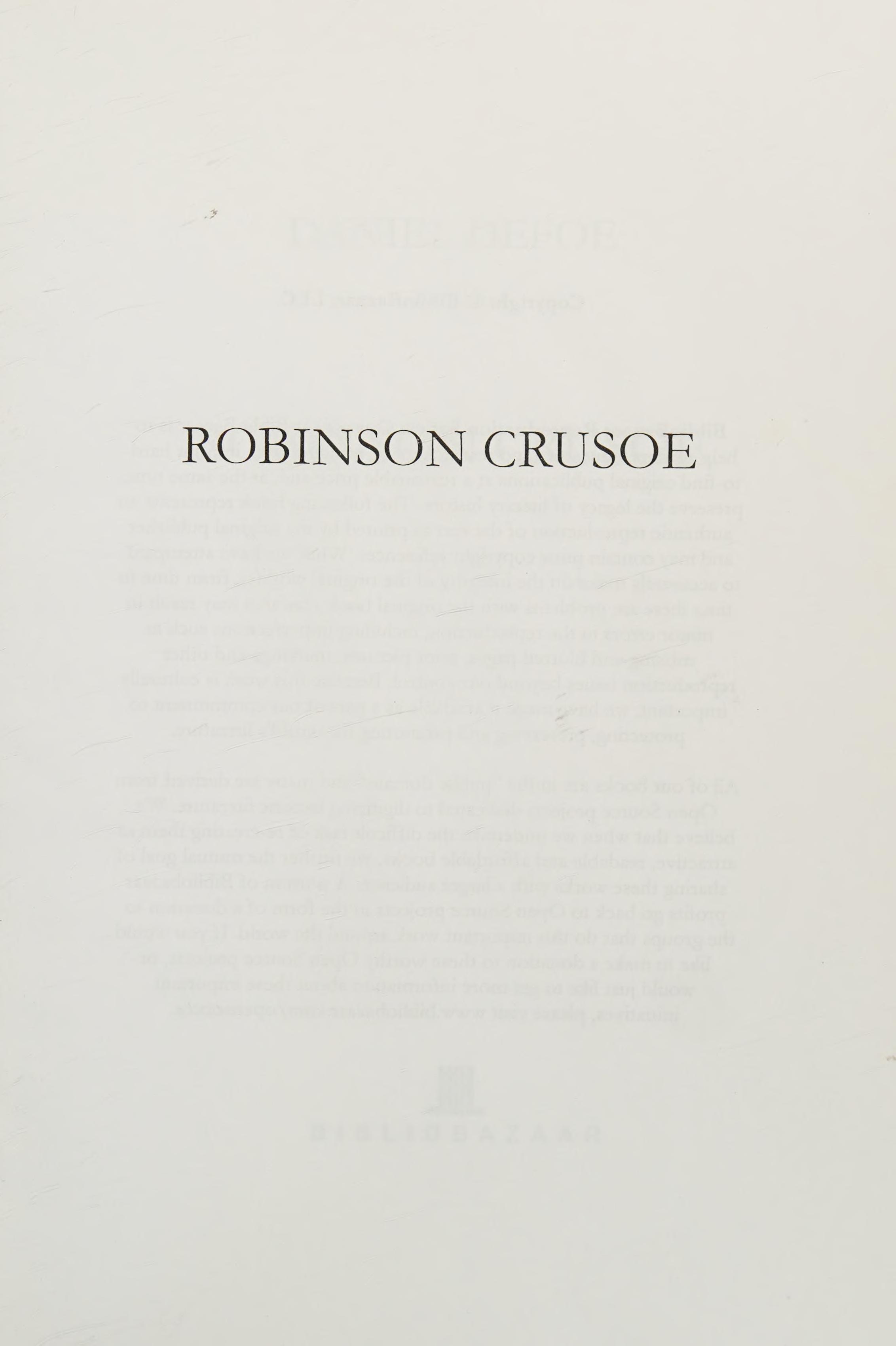 Robinson Crusoe