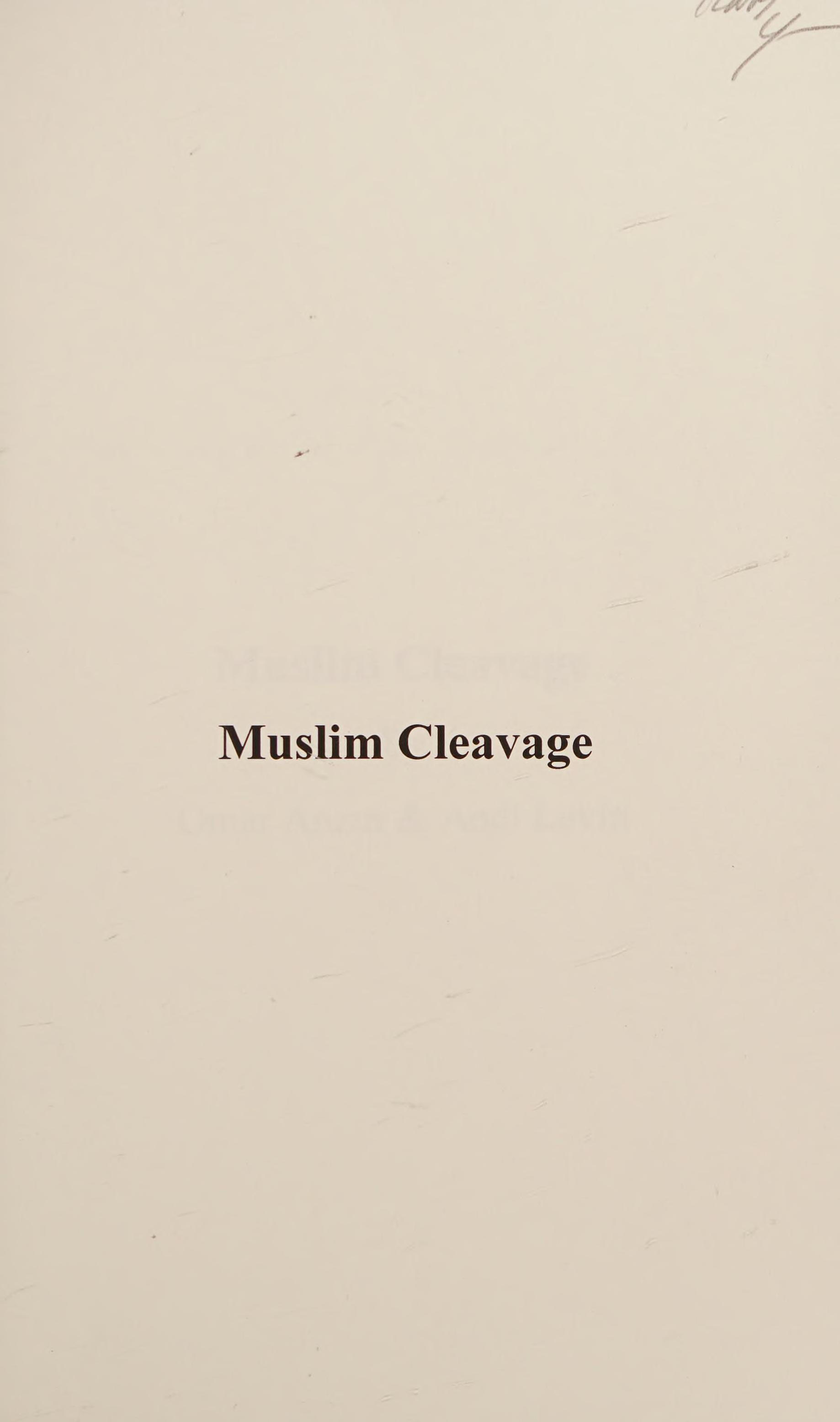 Muslim Cleavage