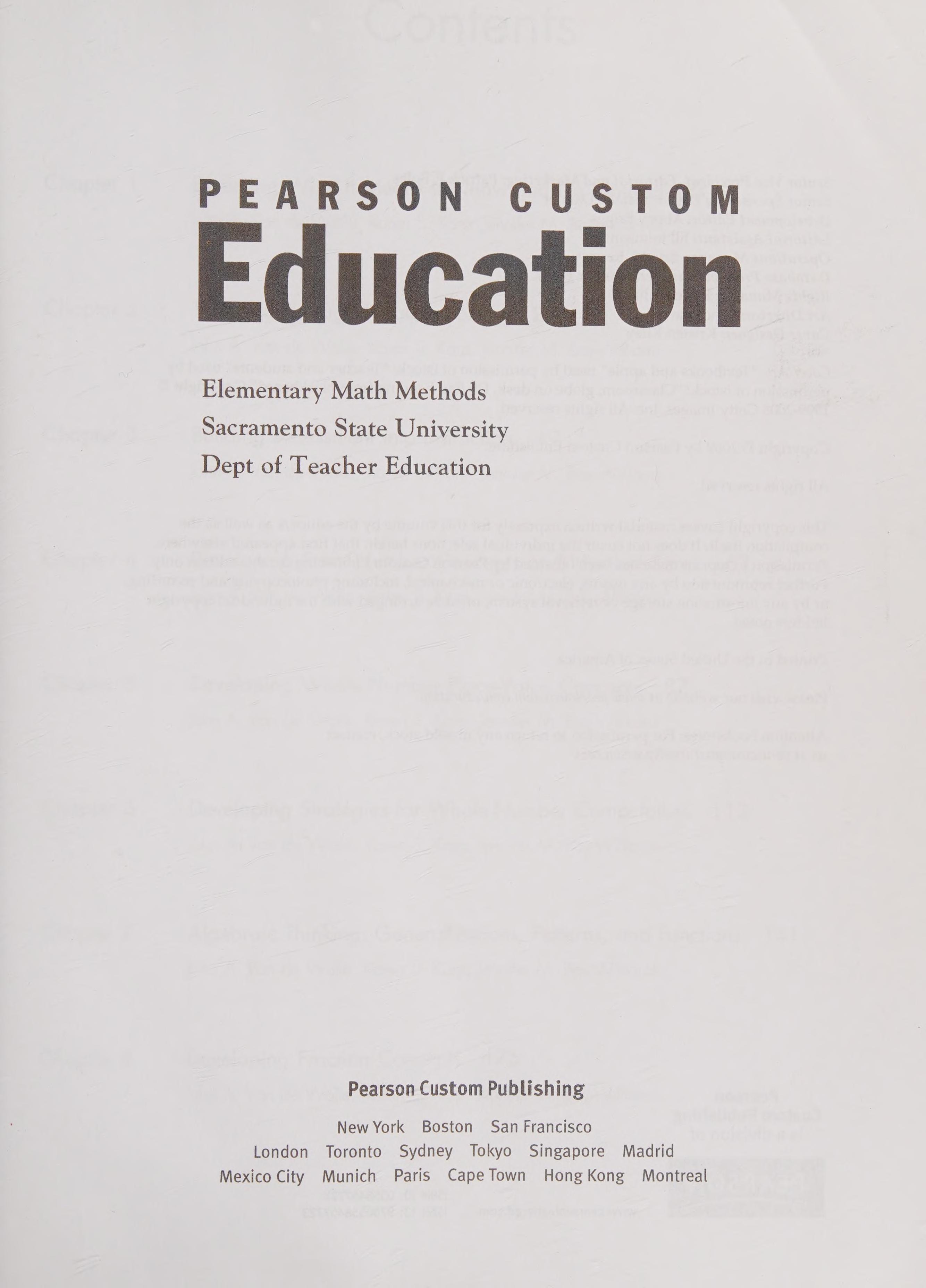 Elementary Math Method