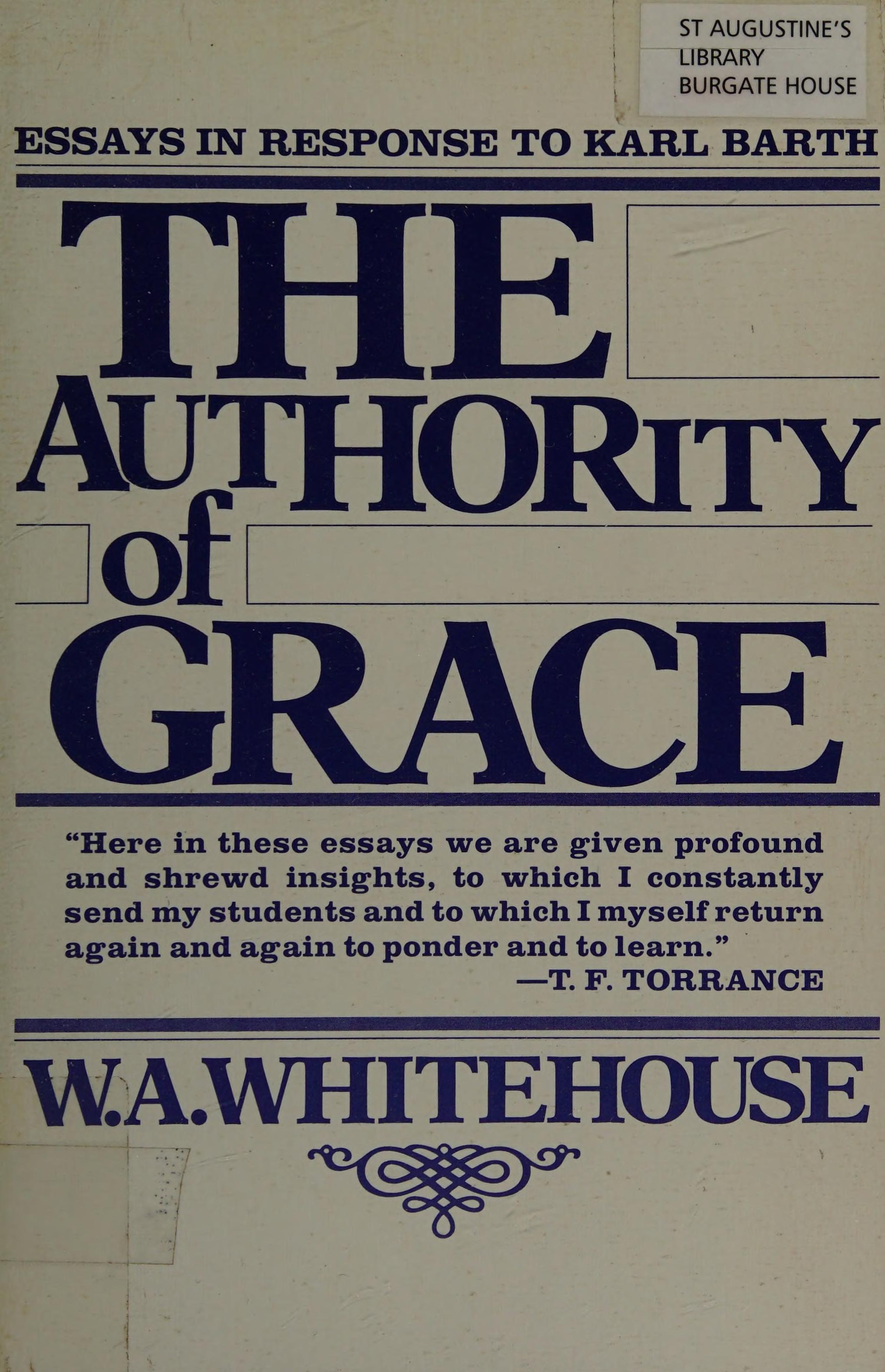 The Authority of Grace