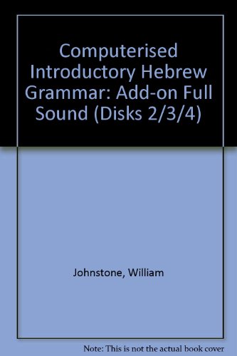 Computerized Introductory Hebrew Grammer