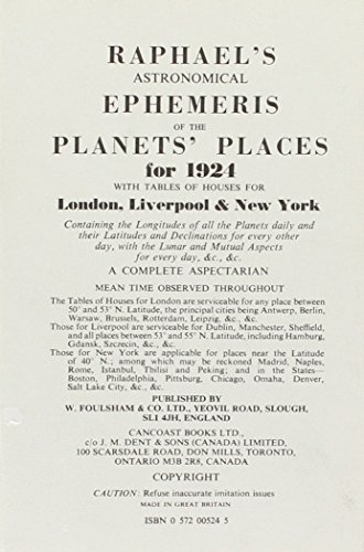 Raphael's Astronomical Ephemeris