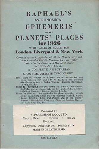 Raphael's Astronomical Ephemeris 1926