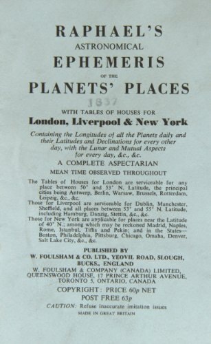 Raphael's Astronomical Ephemeris