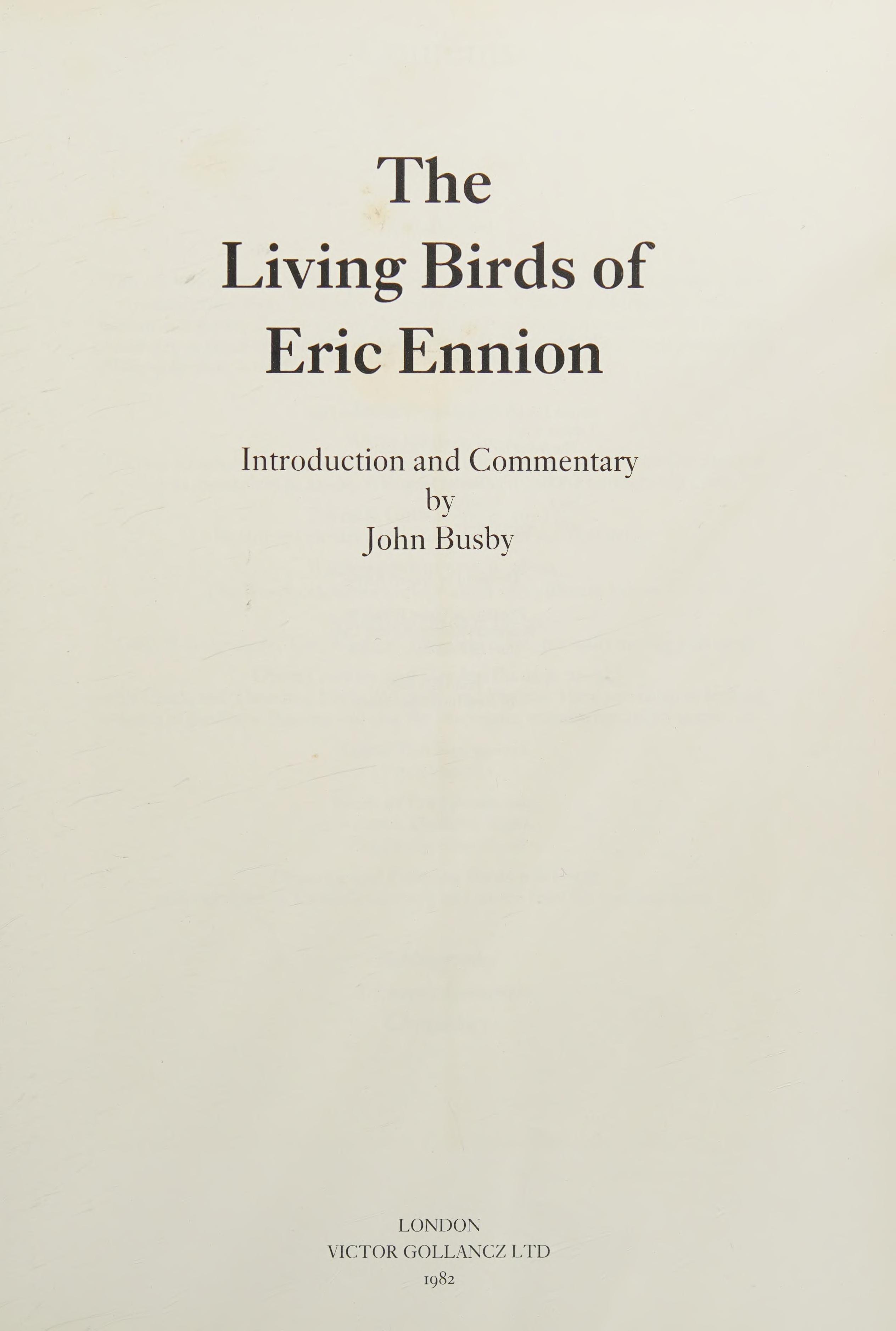 The Living Birds Of Eric Ennion