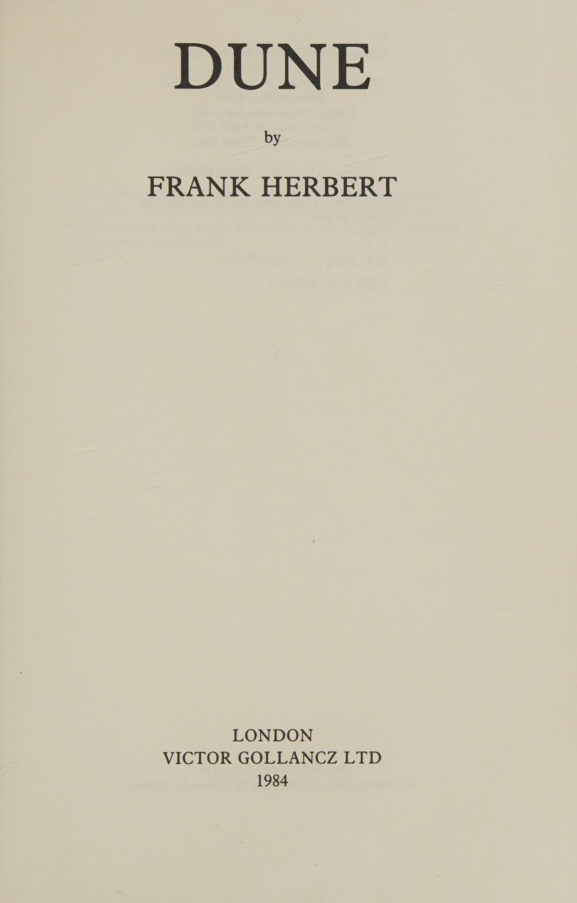Dune by Frank Herbert and HERBERT FRANK, ISBN 9780575035409