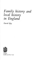 Family History and Local History in England