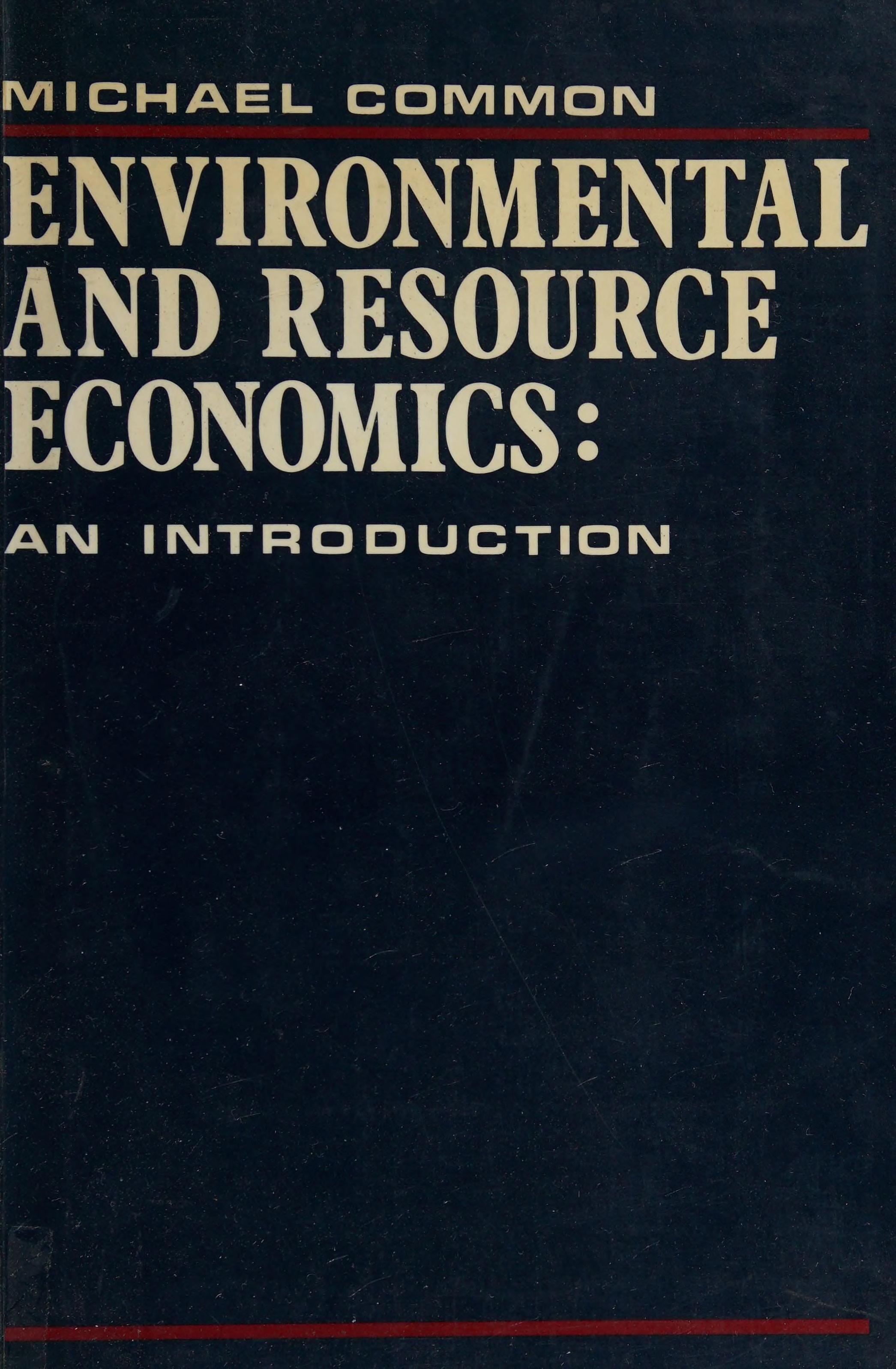 Environmental and Resource Economics
