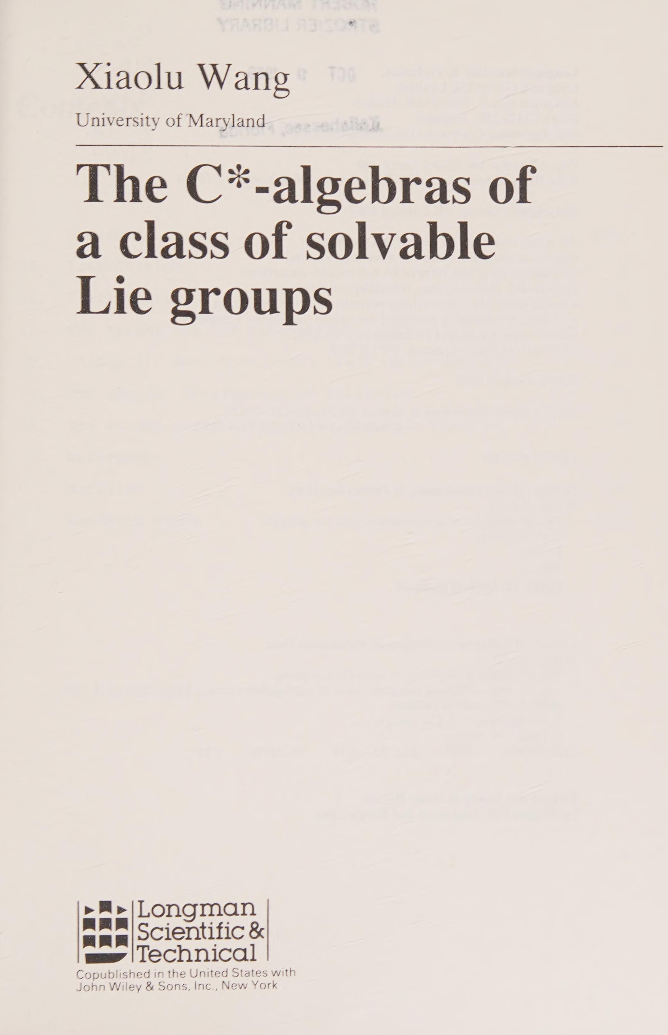 The C* Algebras Of A Class Of Solvable Lie Groups