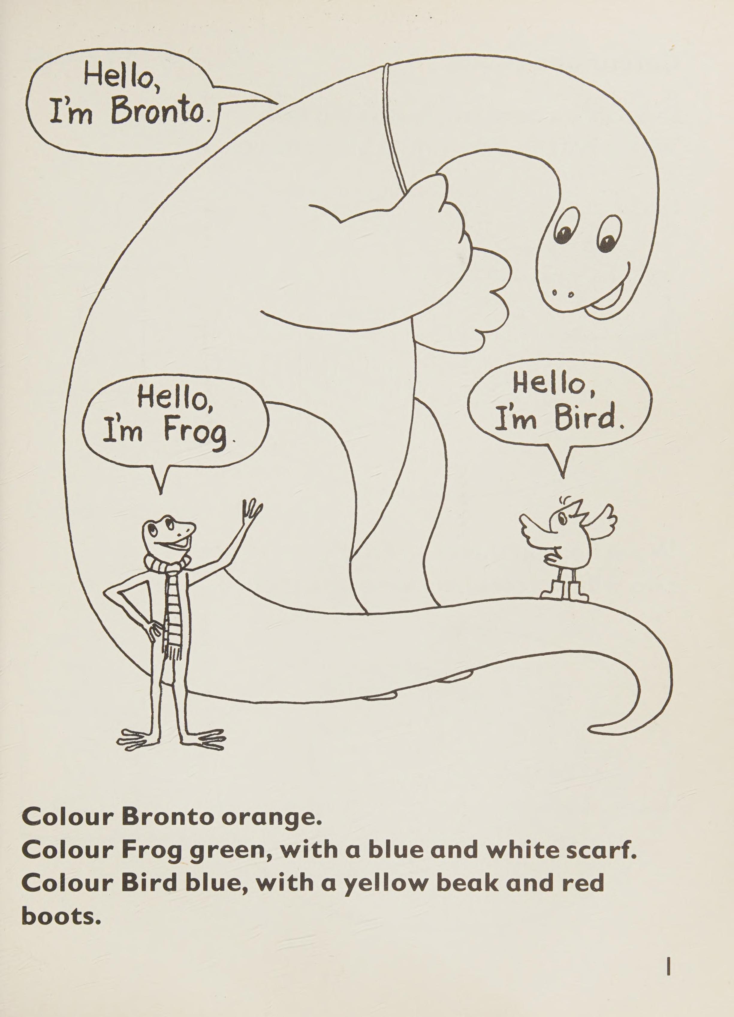 Bronto's Number Rhyme Activity Book
