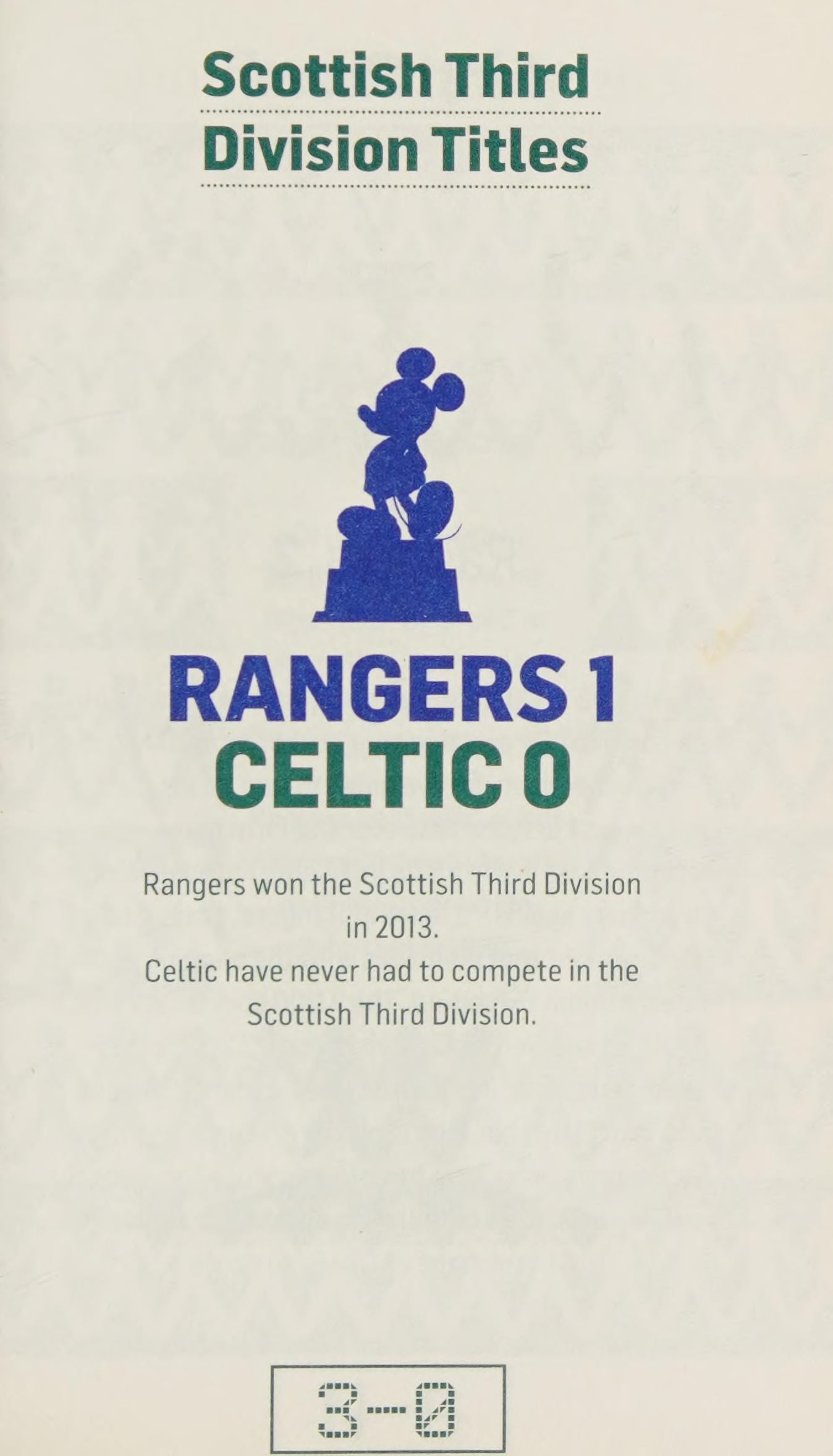 Celtic 100 Rangers 0