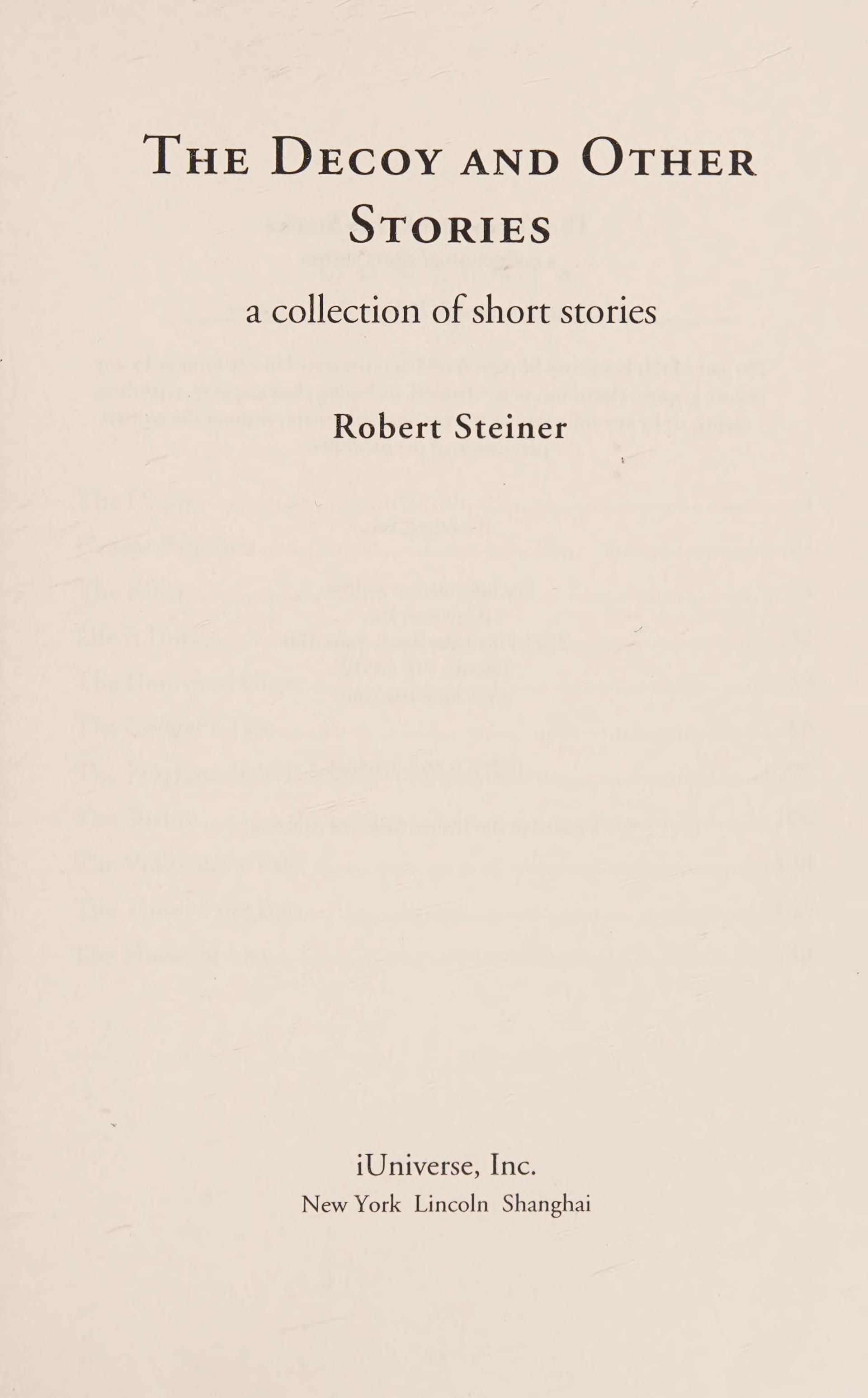 The Decoy and Other Stories