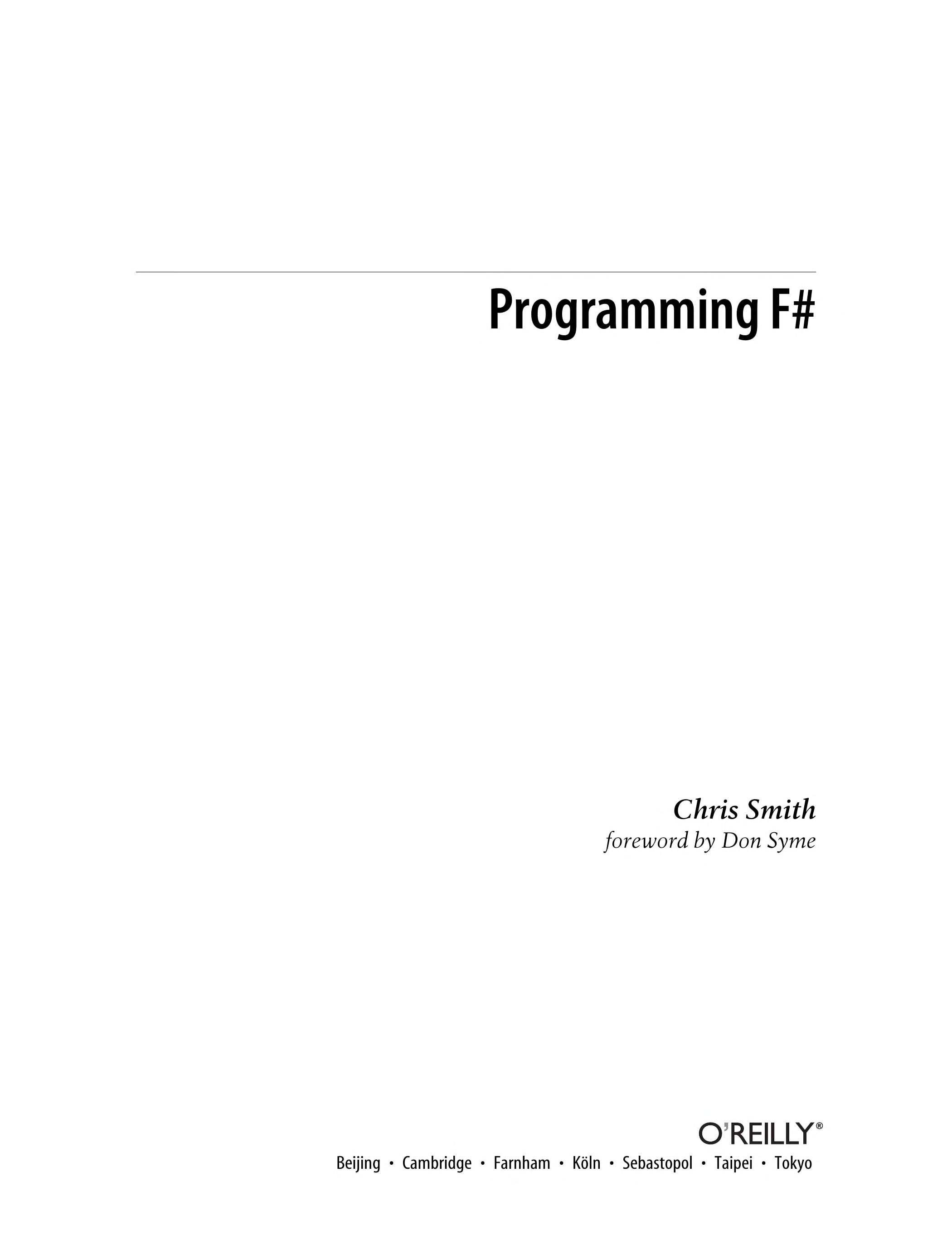 Programming F#