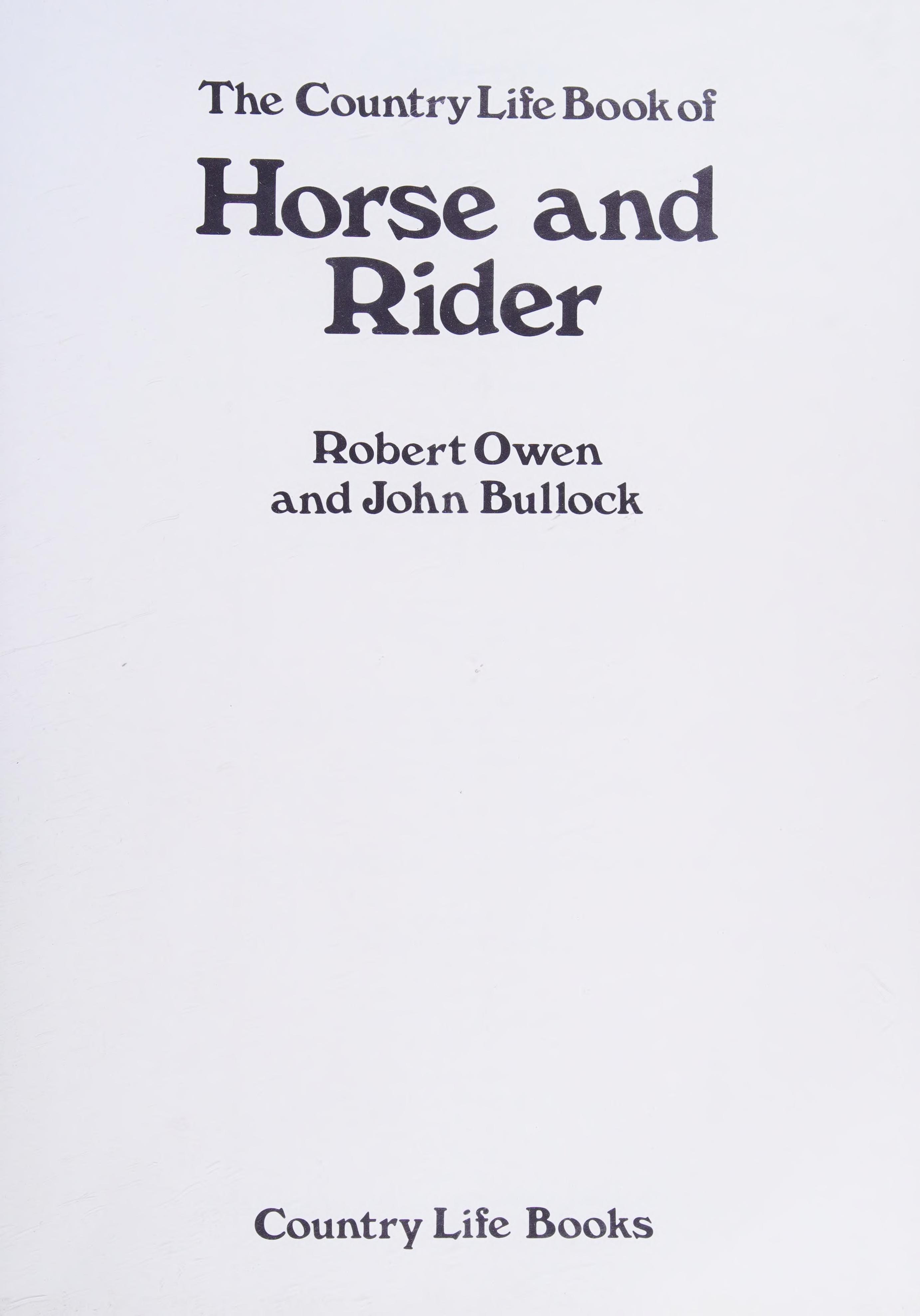 The Country Life Book of Horse and Rider