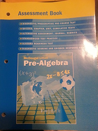 Pre-Algebra Assessment Book