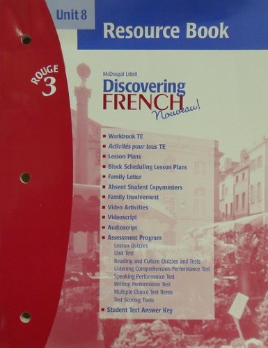 Unit 8, Resource Book, Discovering French