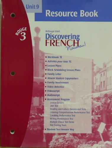 Unit 9, Resource Book, Discovering French (Rouge 3)