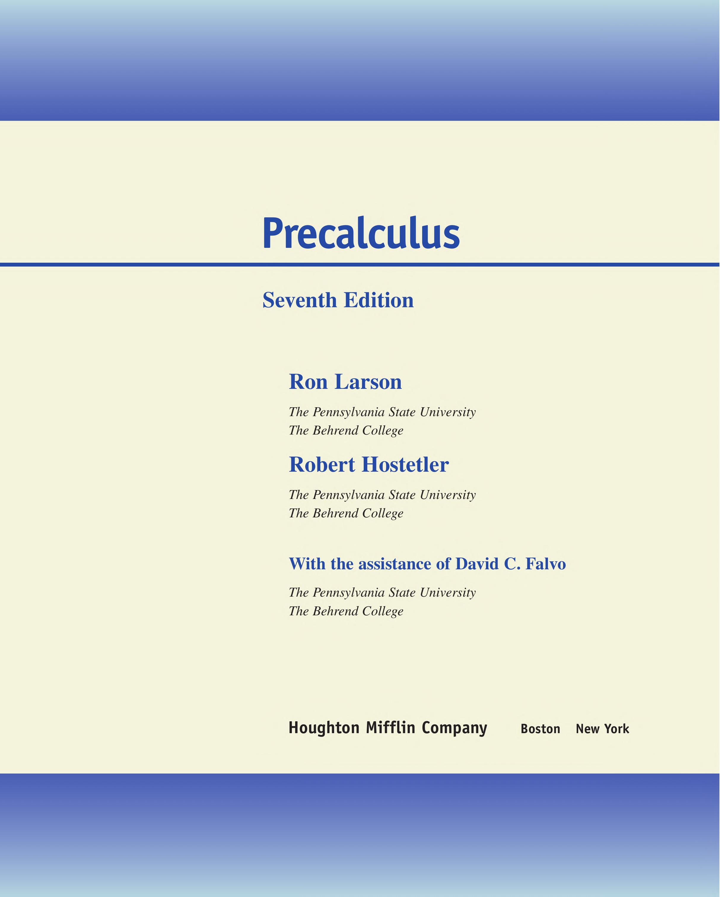 Precalculus