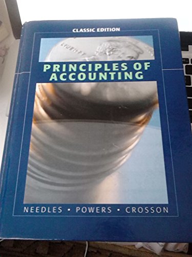 Principles of Accounting Classic Edition