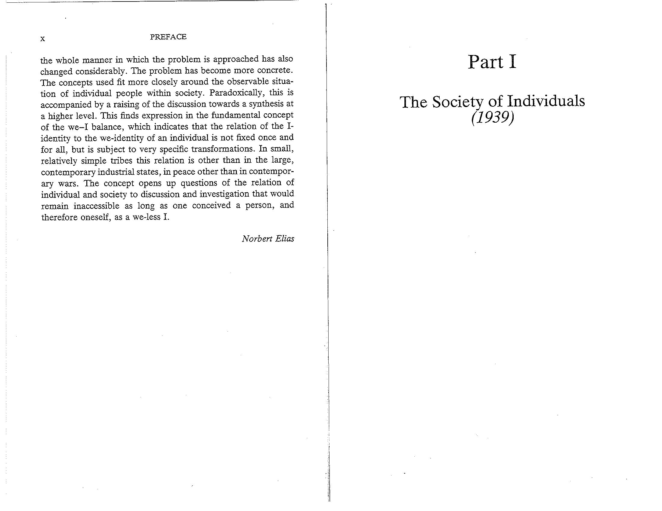 The Society Of Individuals