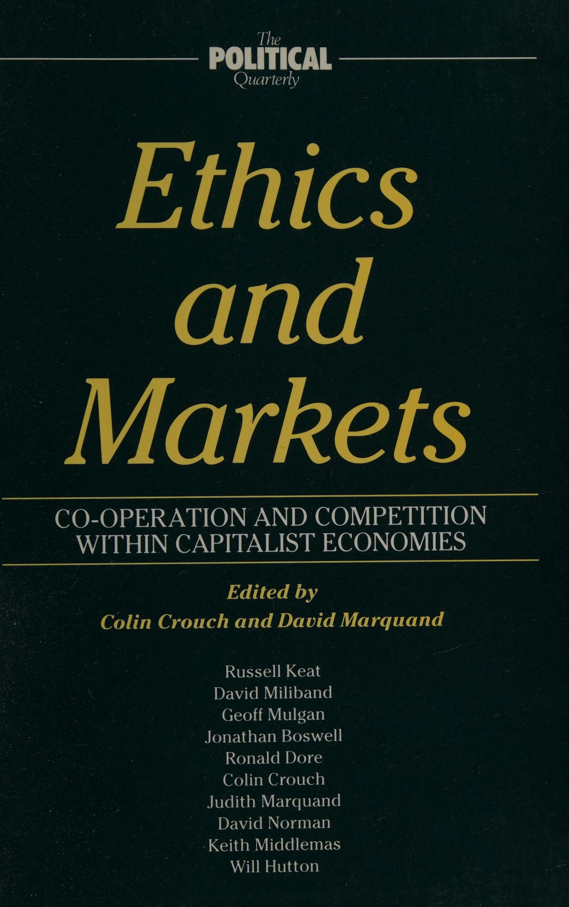Ethics and Markets