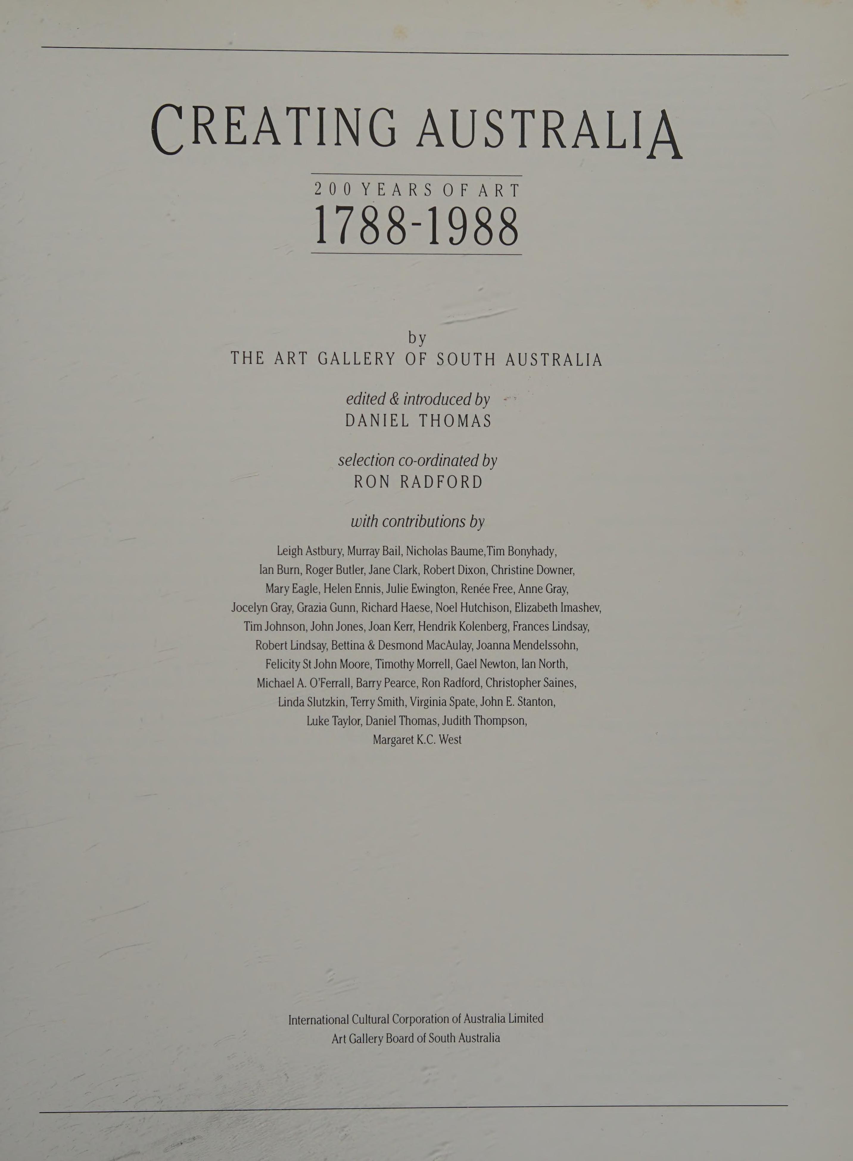 Creating Australia