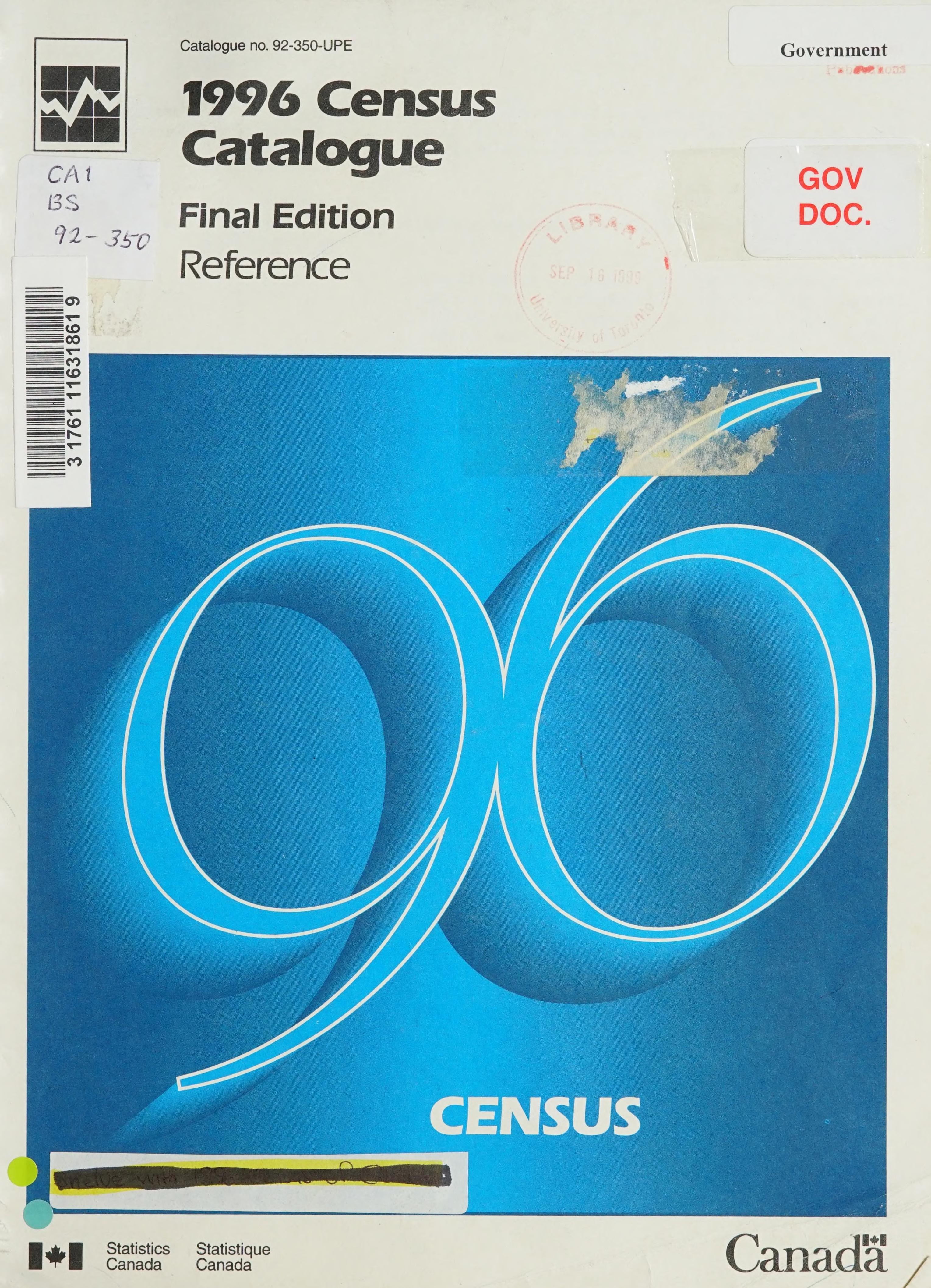 1996 Census Catalogue