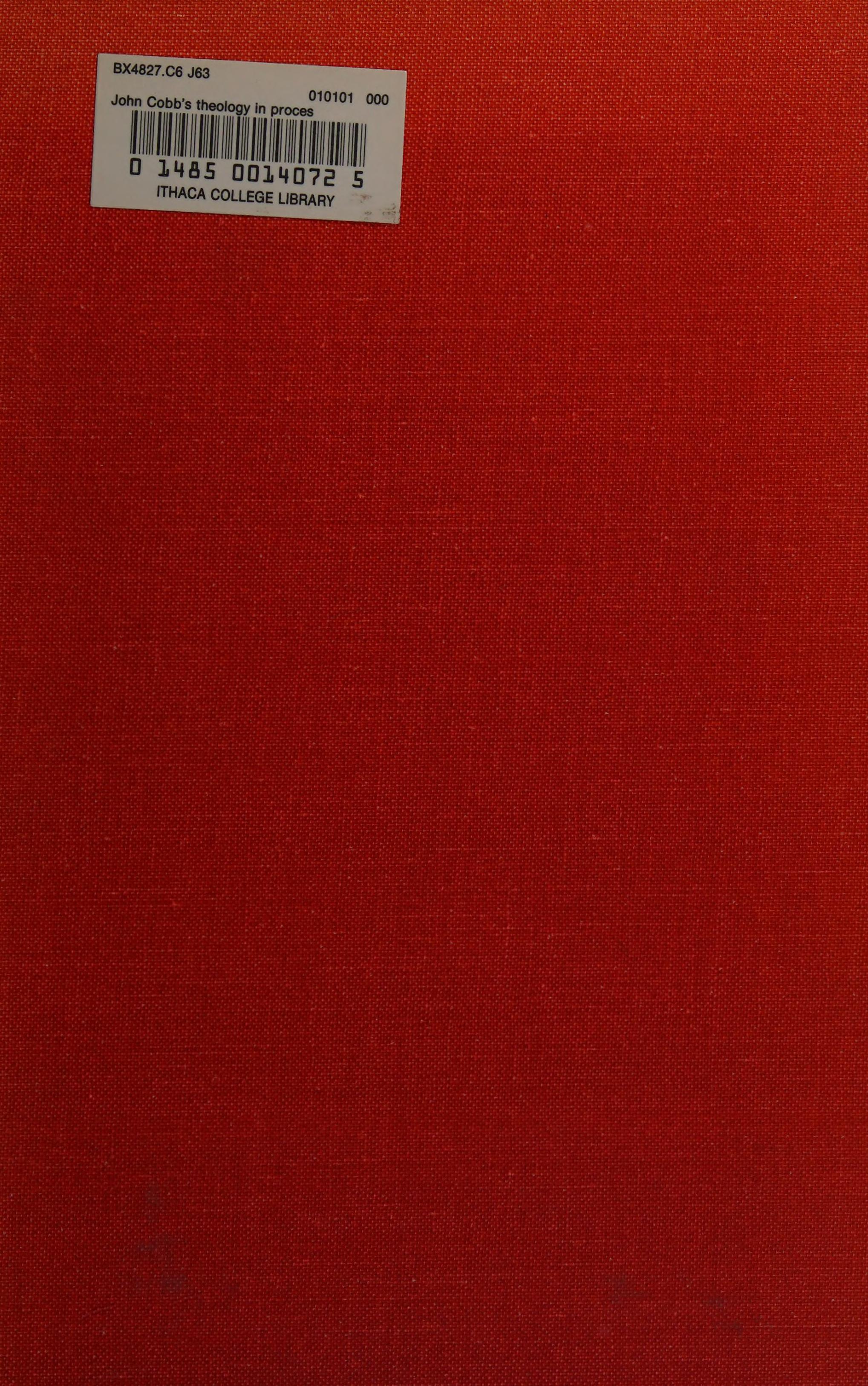 John Cobb's Theology in Process