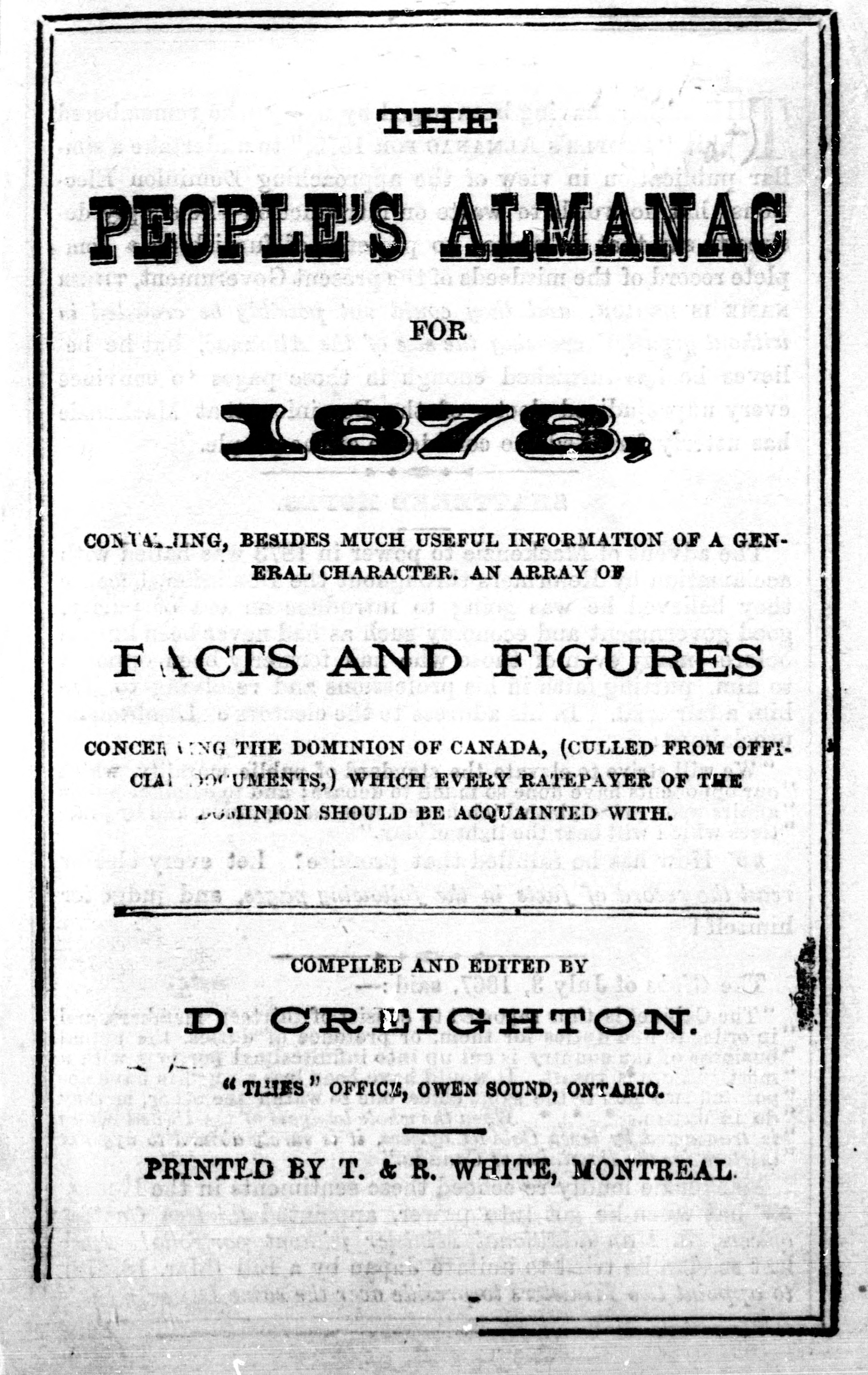 The People's Almanac For 1878