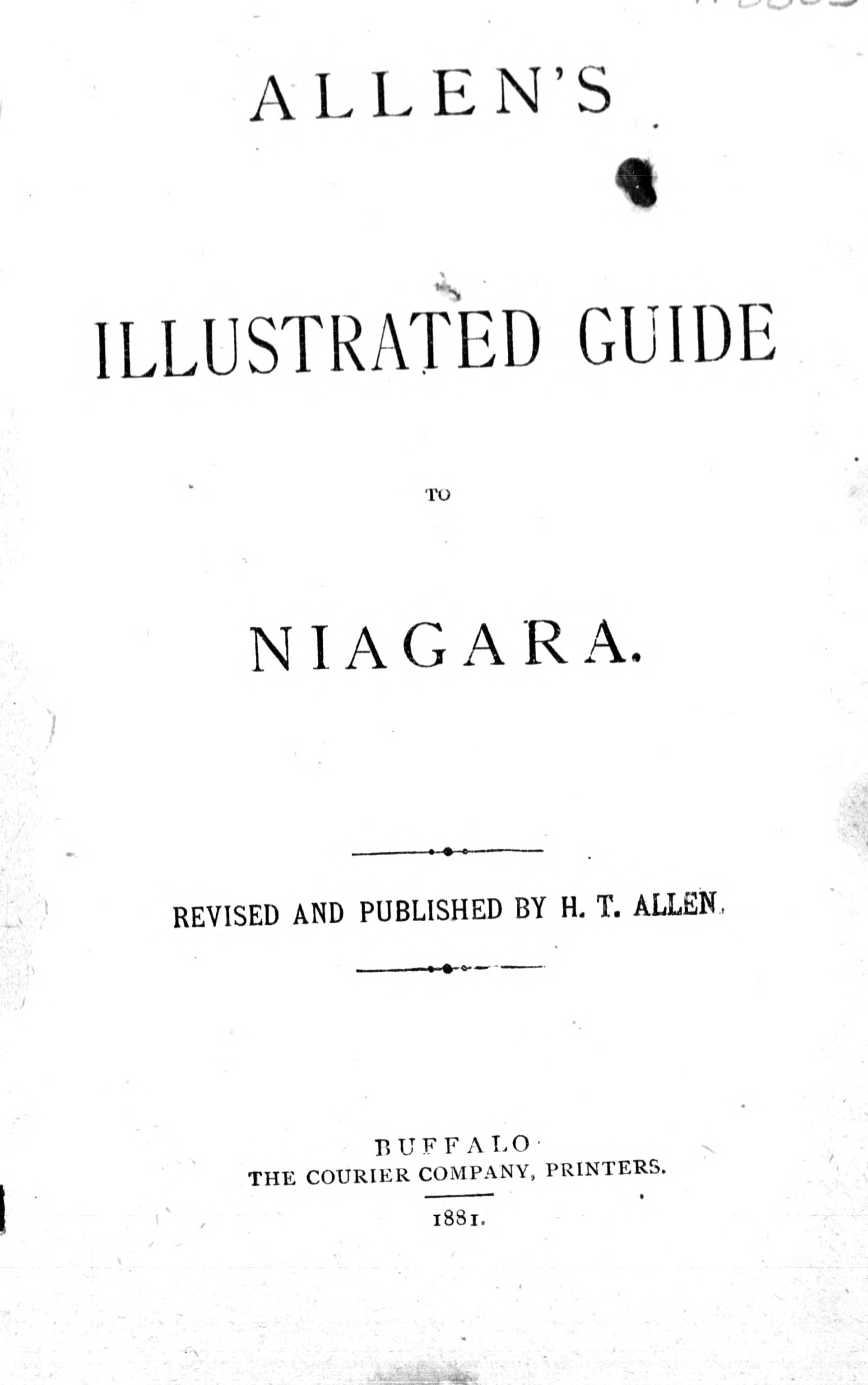 Allen'S Illustrated Guide To Niagara