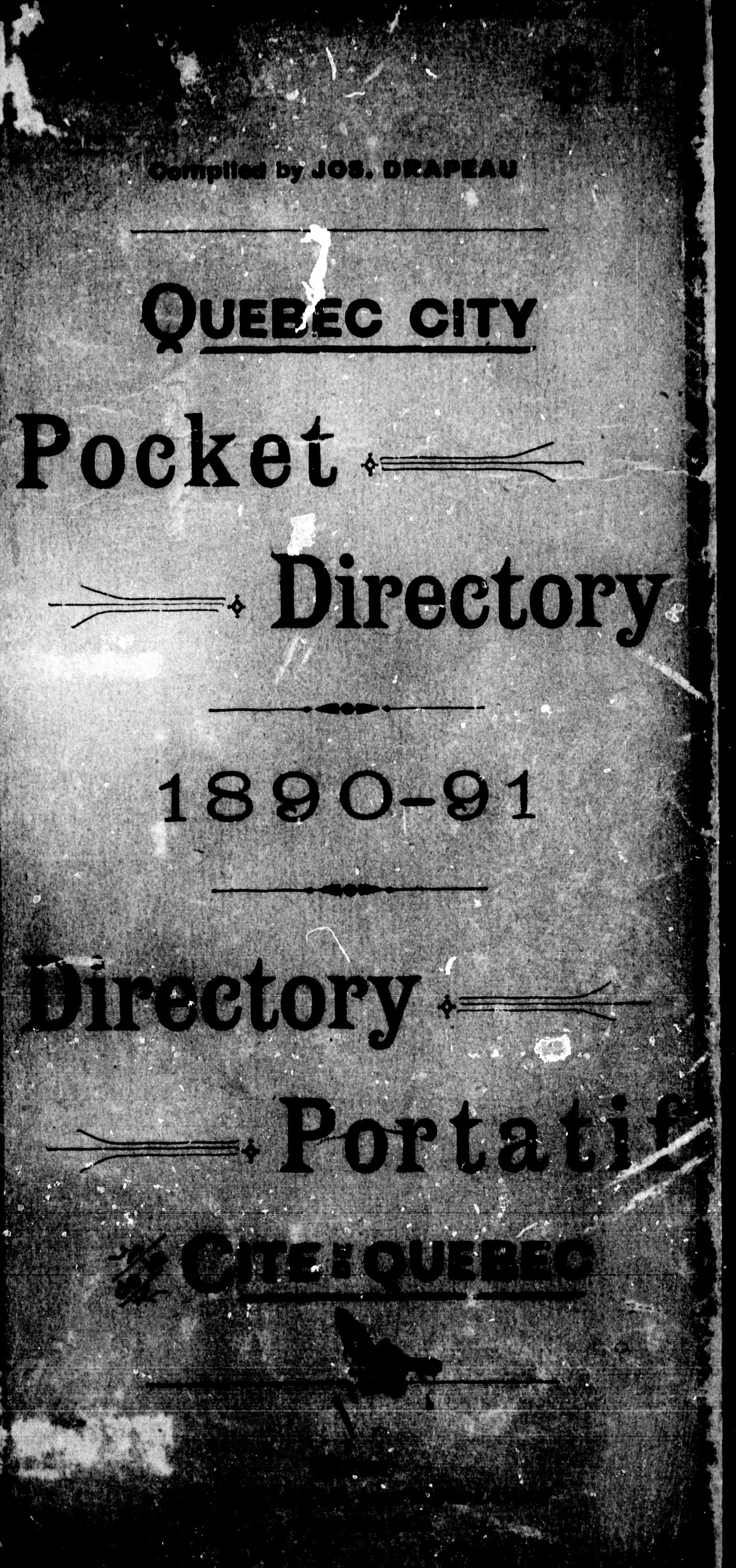 Quebec City Pocket Directory, 1890-91