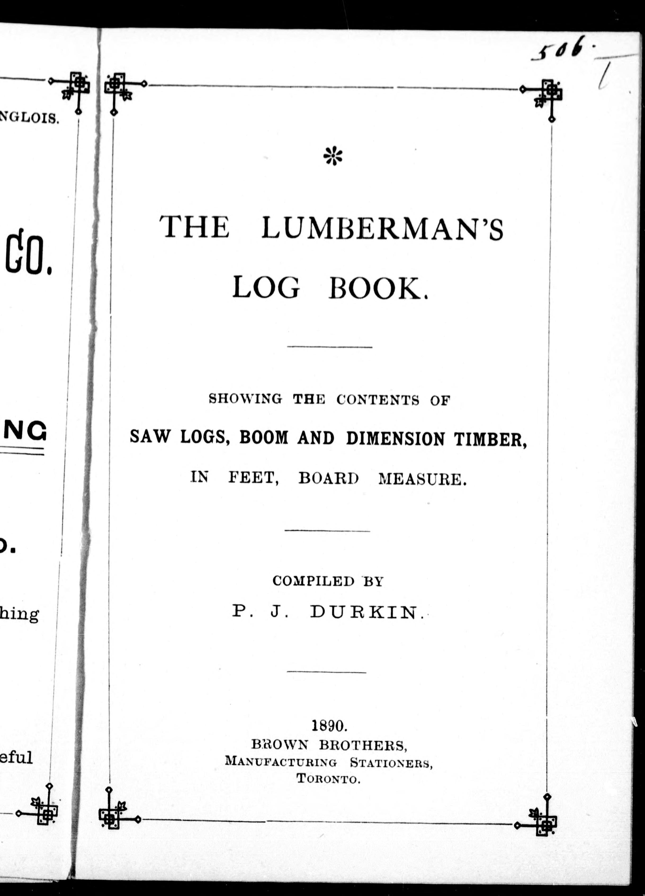 The Lumberman's Log Book