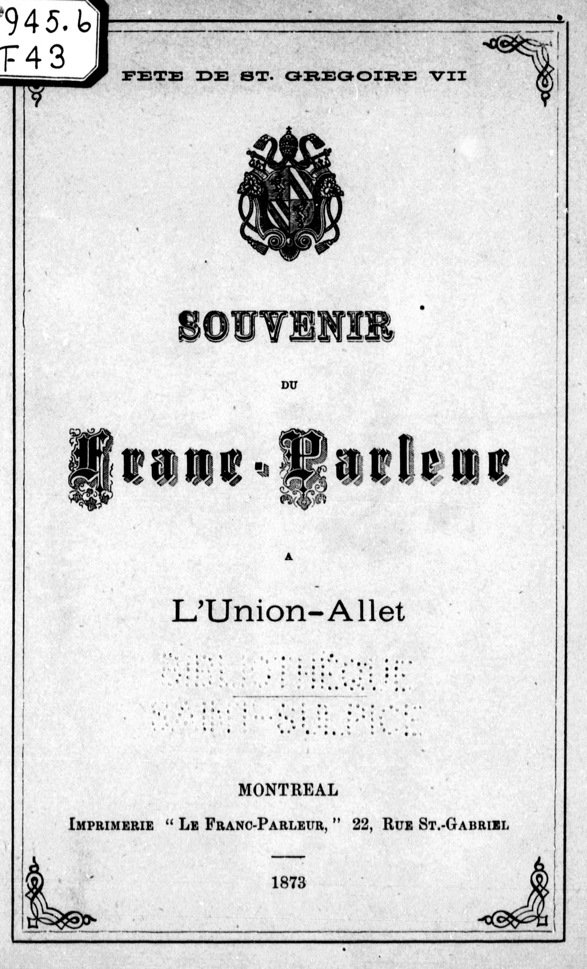 Fête de St. Grégoire VII