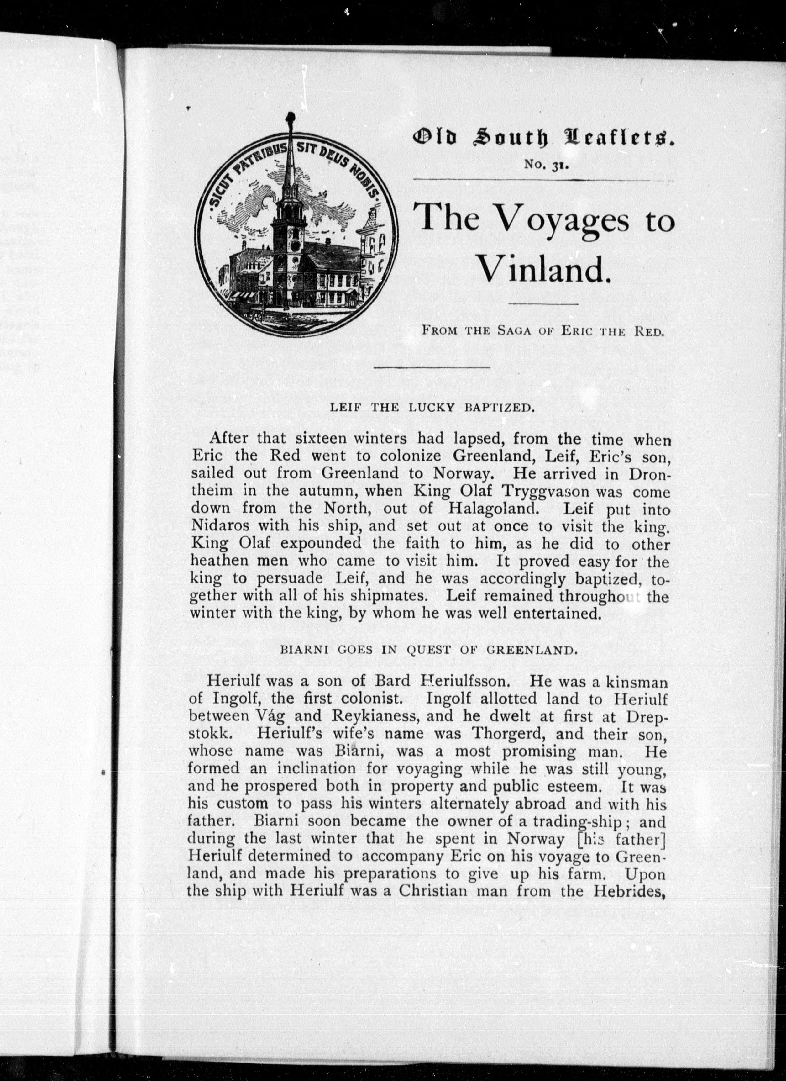 The Voyages To Vinland