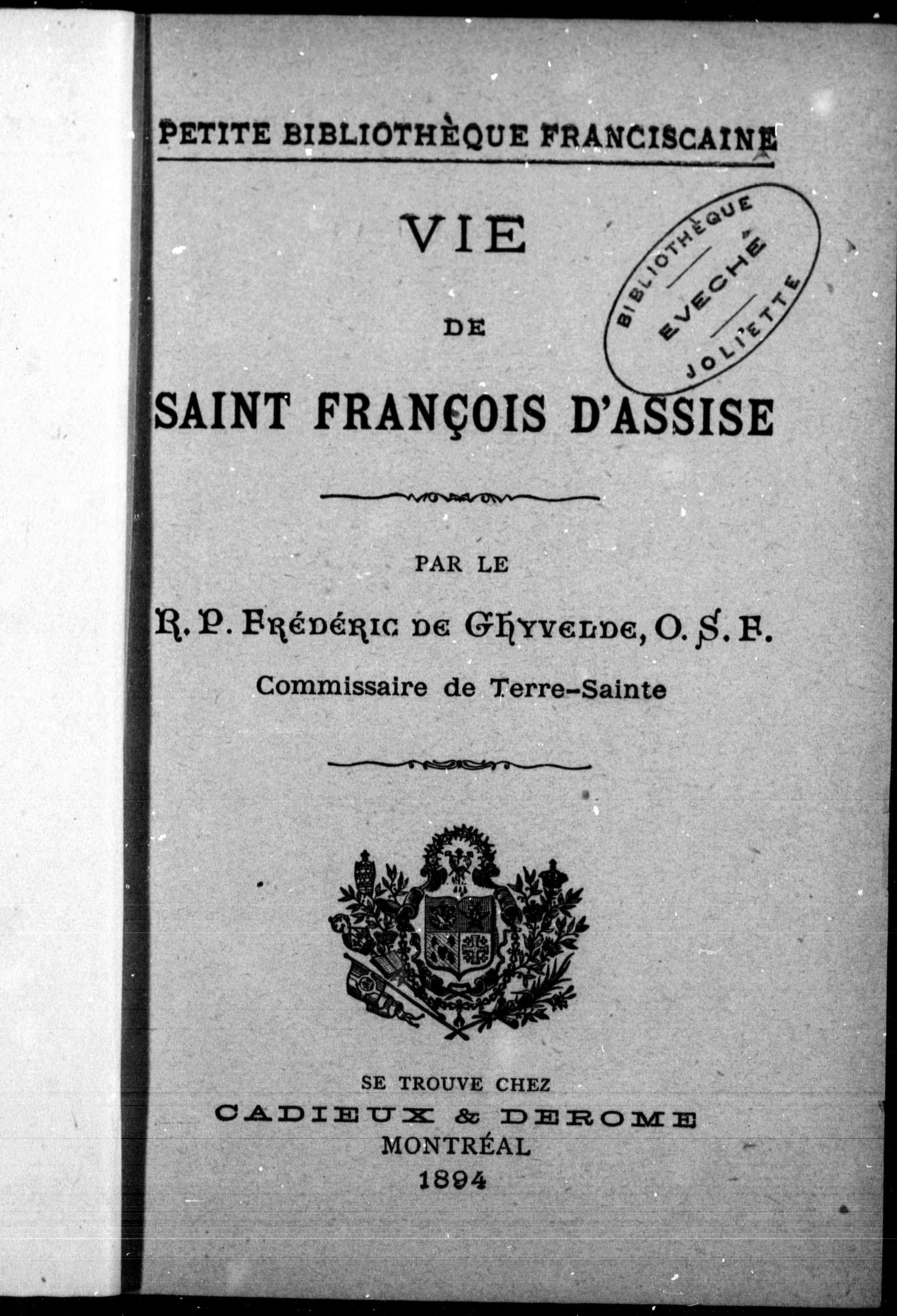 Vie De Saint François D'Assise