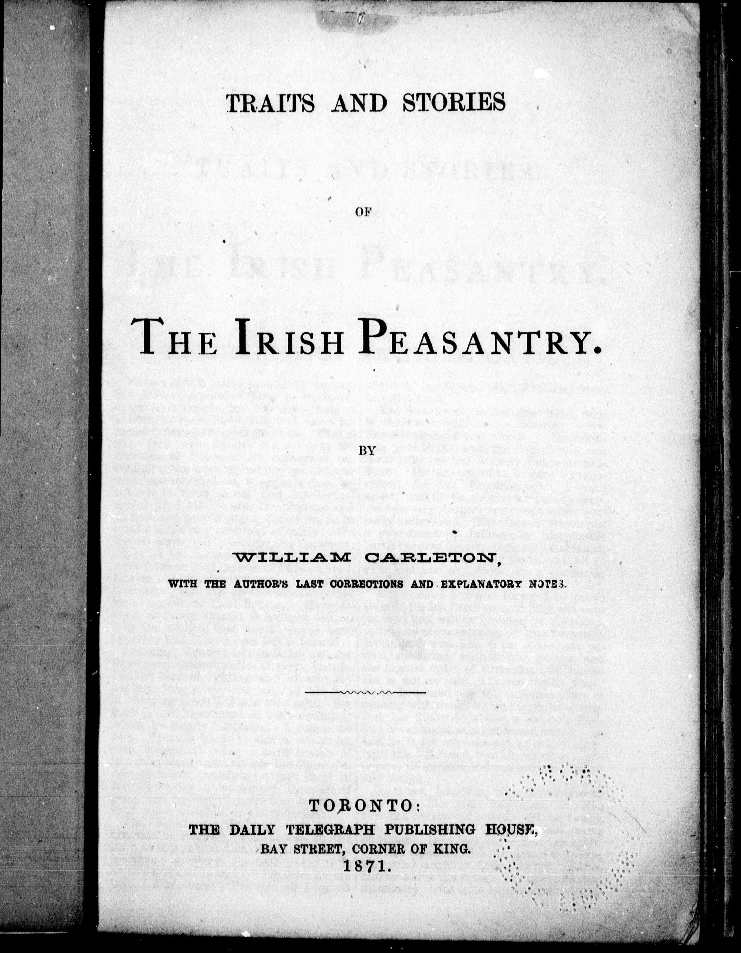 Traits and Stories of the Irish Peasantry